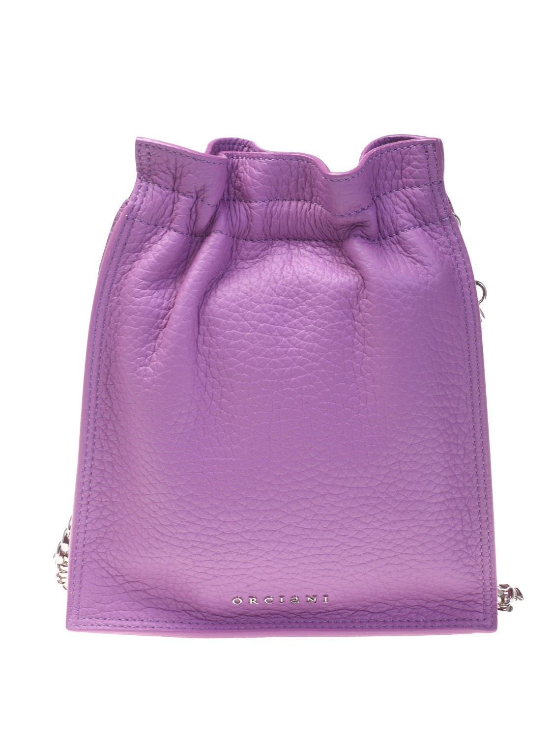 shop ORCIANI  Borsina: Orciani borsa a secchiello in pelle liscia, Petit Mini.
Chiusura a calamita con arricciatura.
Logo lettering sul davanti.
Tracolla a catena per uso crossbody.
Dettagli in metallo silver.
Dimensioni: larghezza: 20 cm altezza: 23.5 cm profondità: 4 cm.
Composizione: 100% pelle di vitello.
Fabbricato in Italia.. SD0170 SOF-GLICINE number 6893254